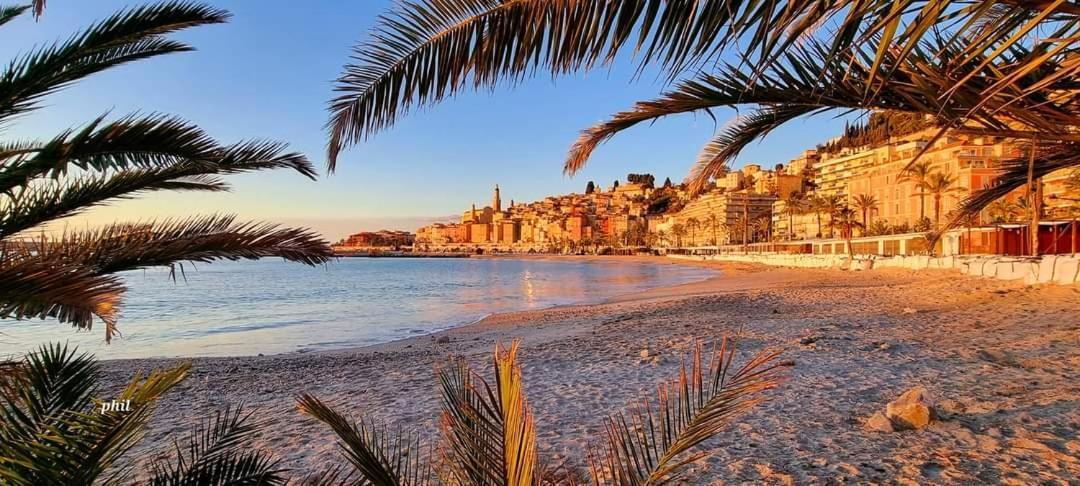 Les Rivages 2P Terrasse Parking Daire Menton Dış mekan fotoğraf